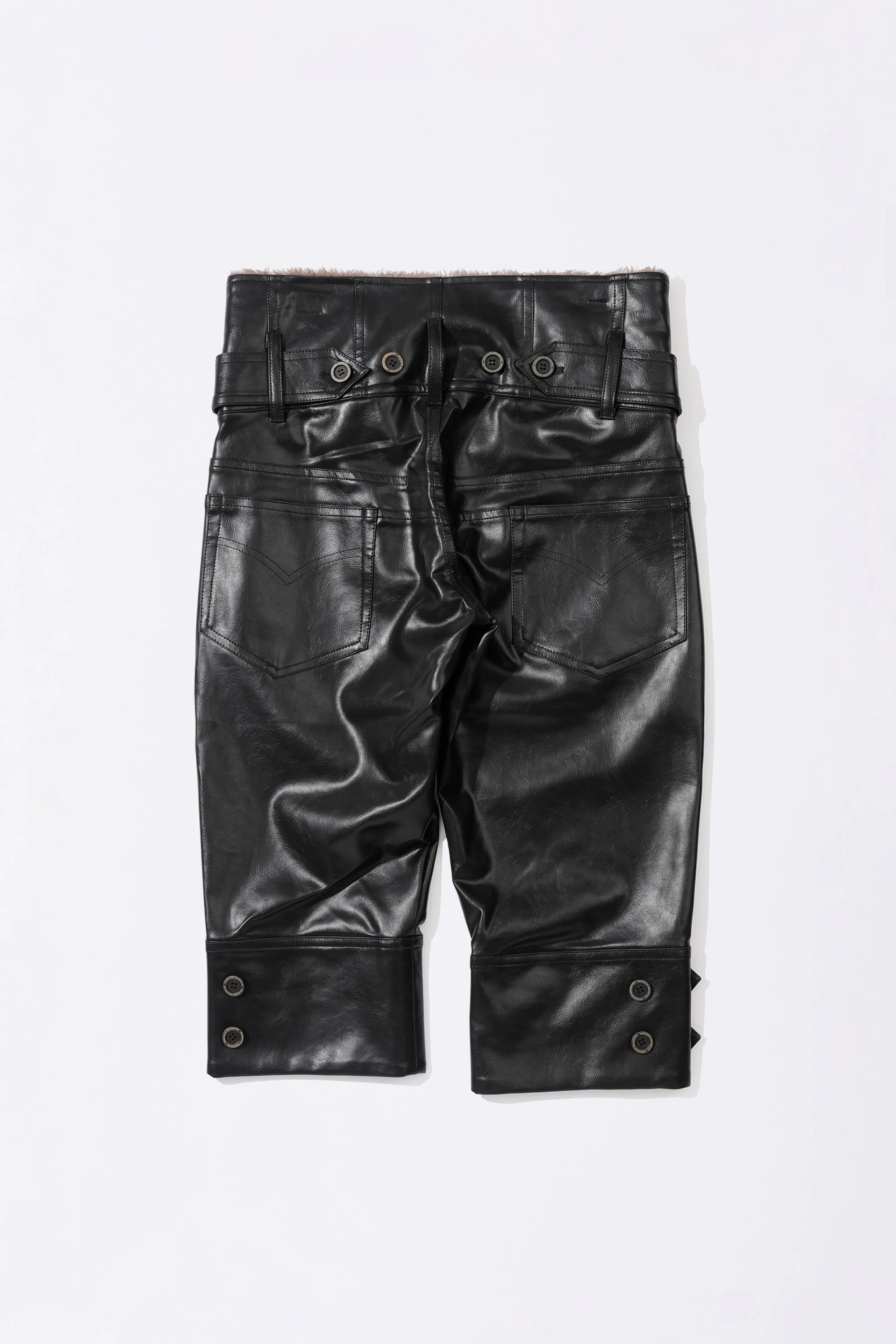 Capri Faux Leather Pants Black - Image 7
