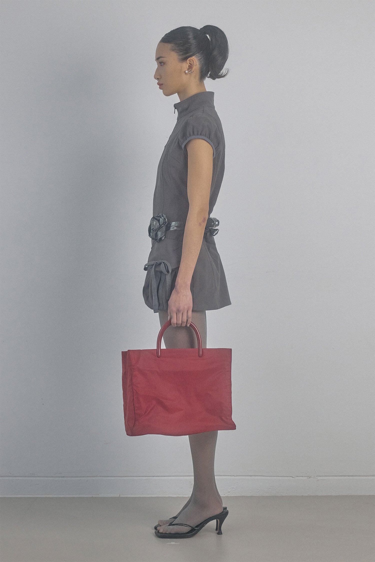 Cargo Zip-Up Dress Charcoal - Image 4
