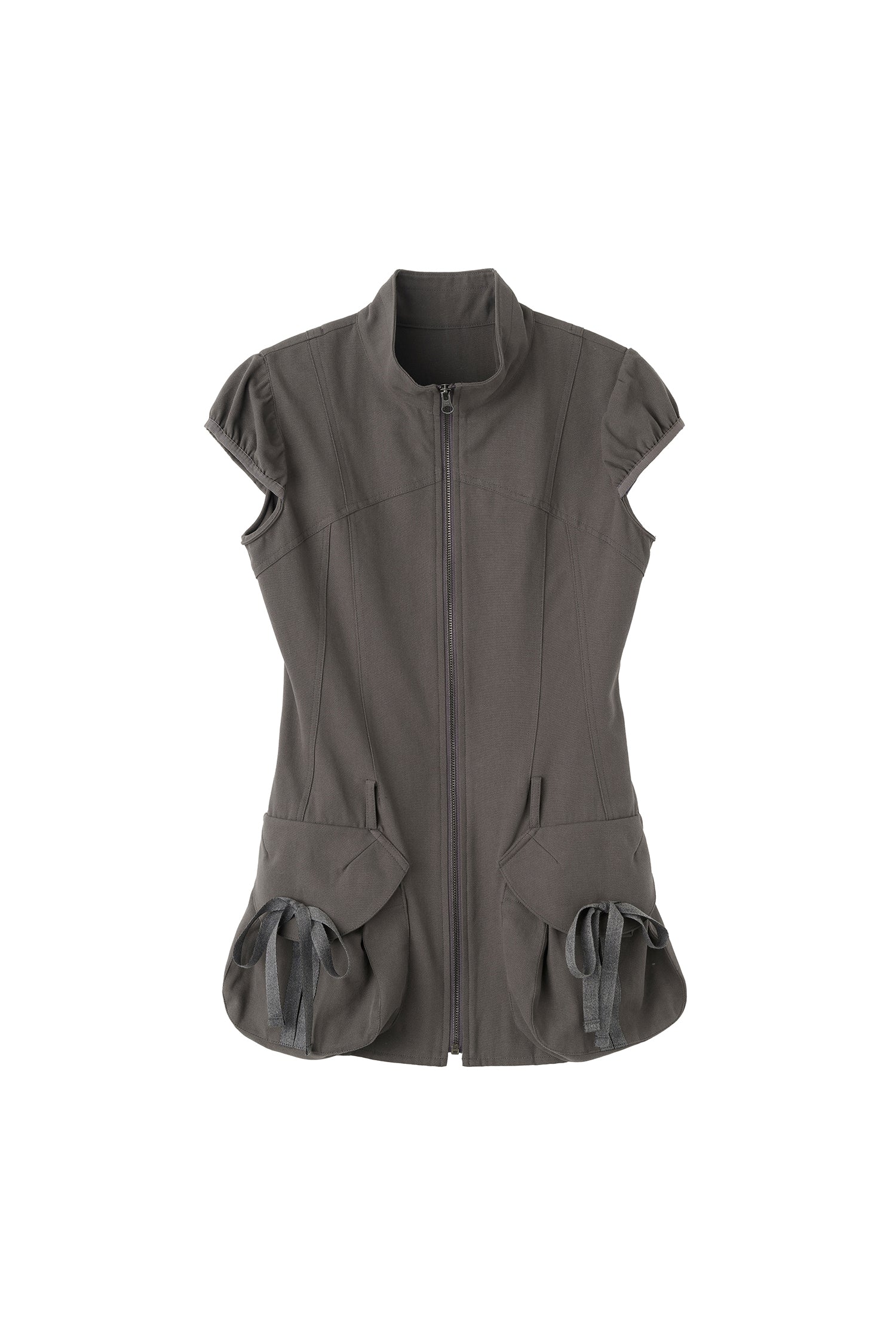 Cargo Zip-Up Dress Charcoal - Image 5