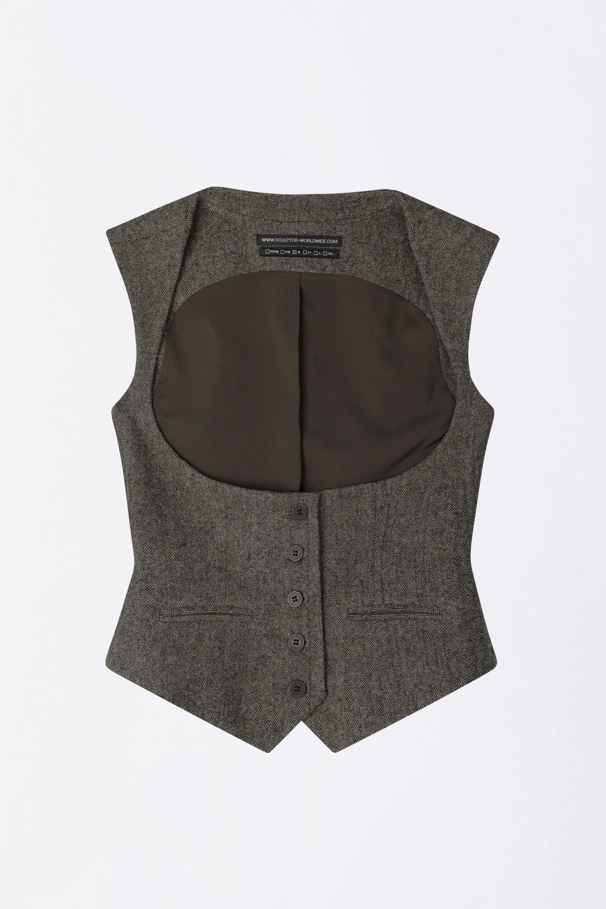 Classic Wool Vest Beige - Image 4