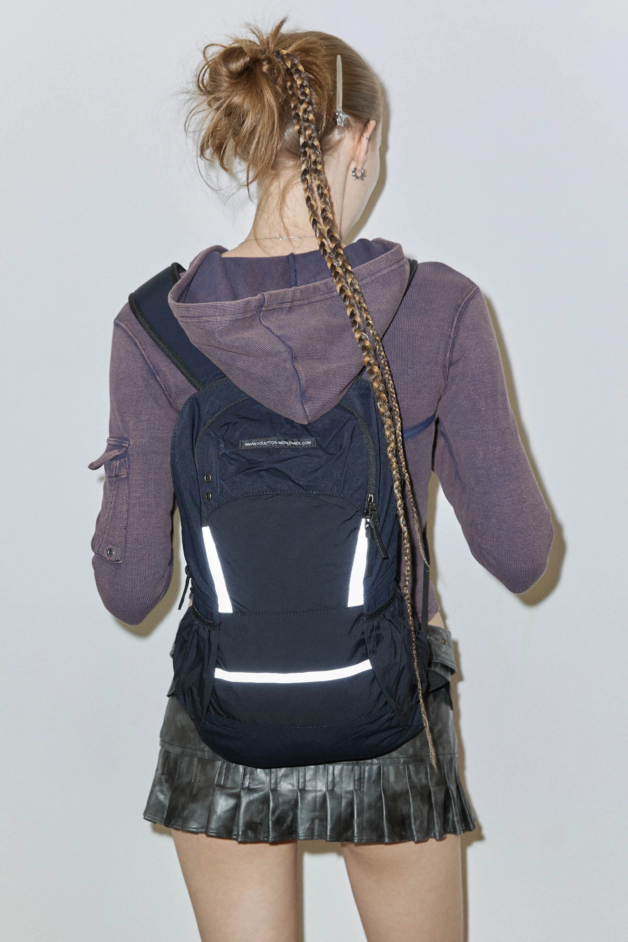 Geek Slouchy Backpack Black - Image 3
