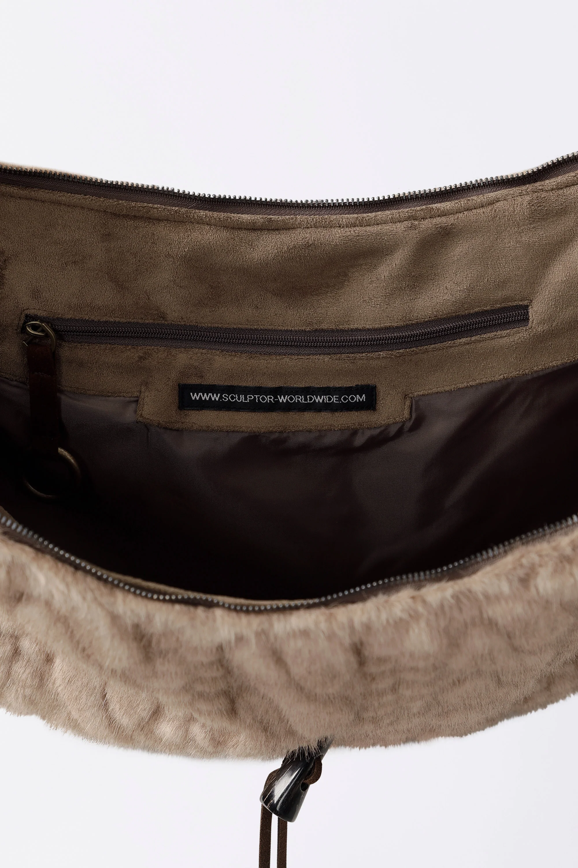Horseshoe Fur Bag Brown - Image 7