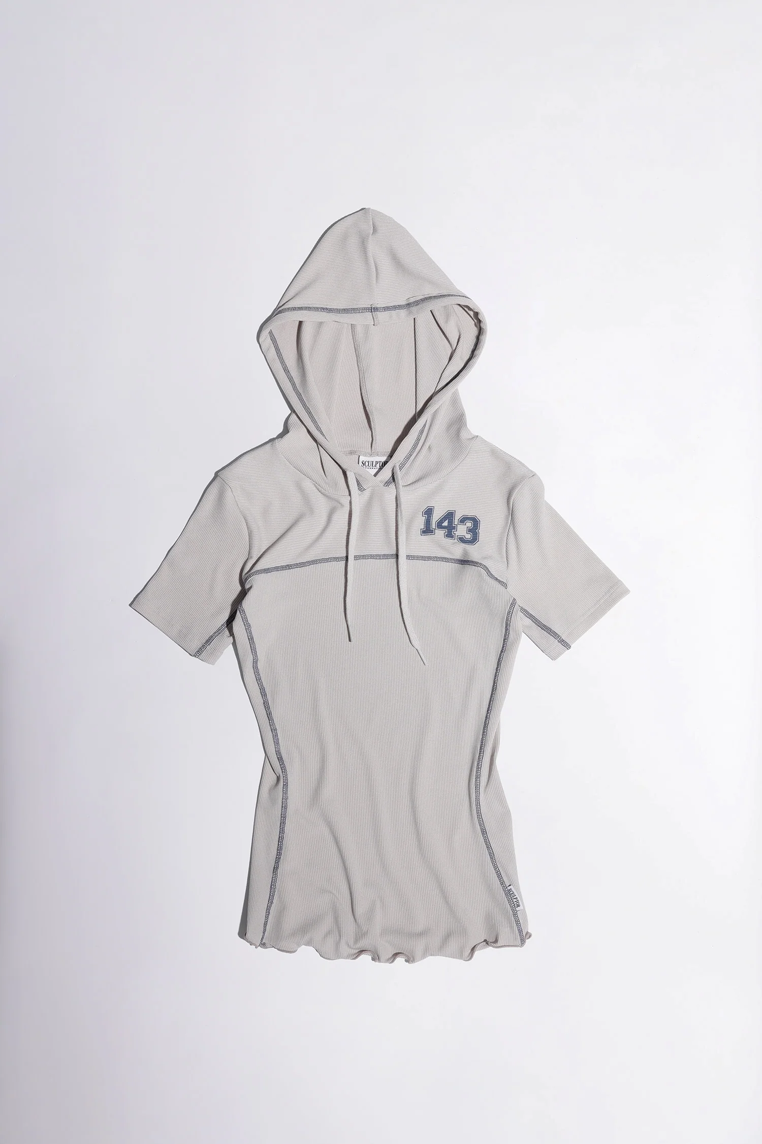 ILY Numbering Hoodie Tee Ice Gray - Image 5