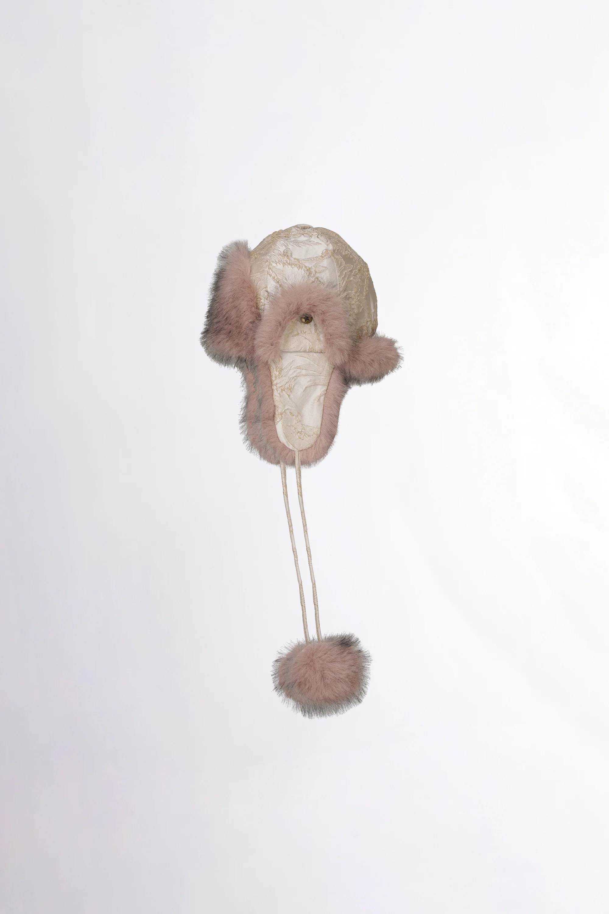 Jacquard Trooper Hat Pale Apricot - Image 4