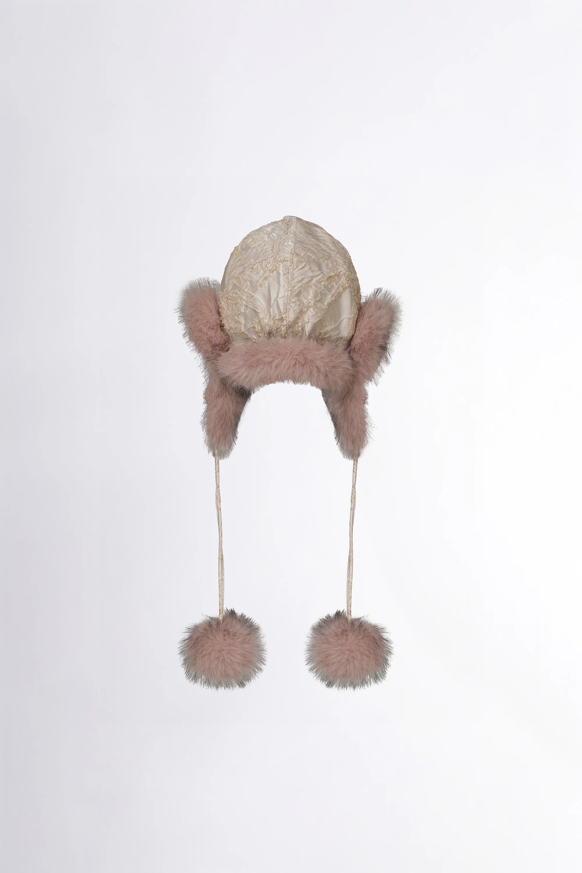 Jacquard Trooper Hat Pale Apricot - Image 5