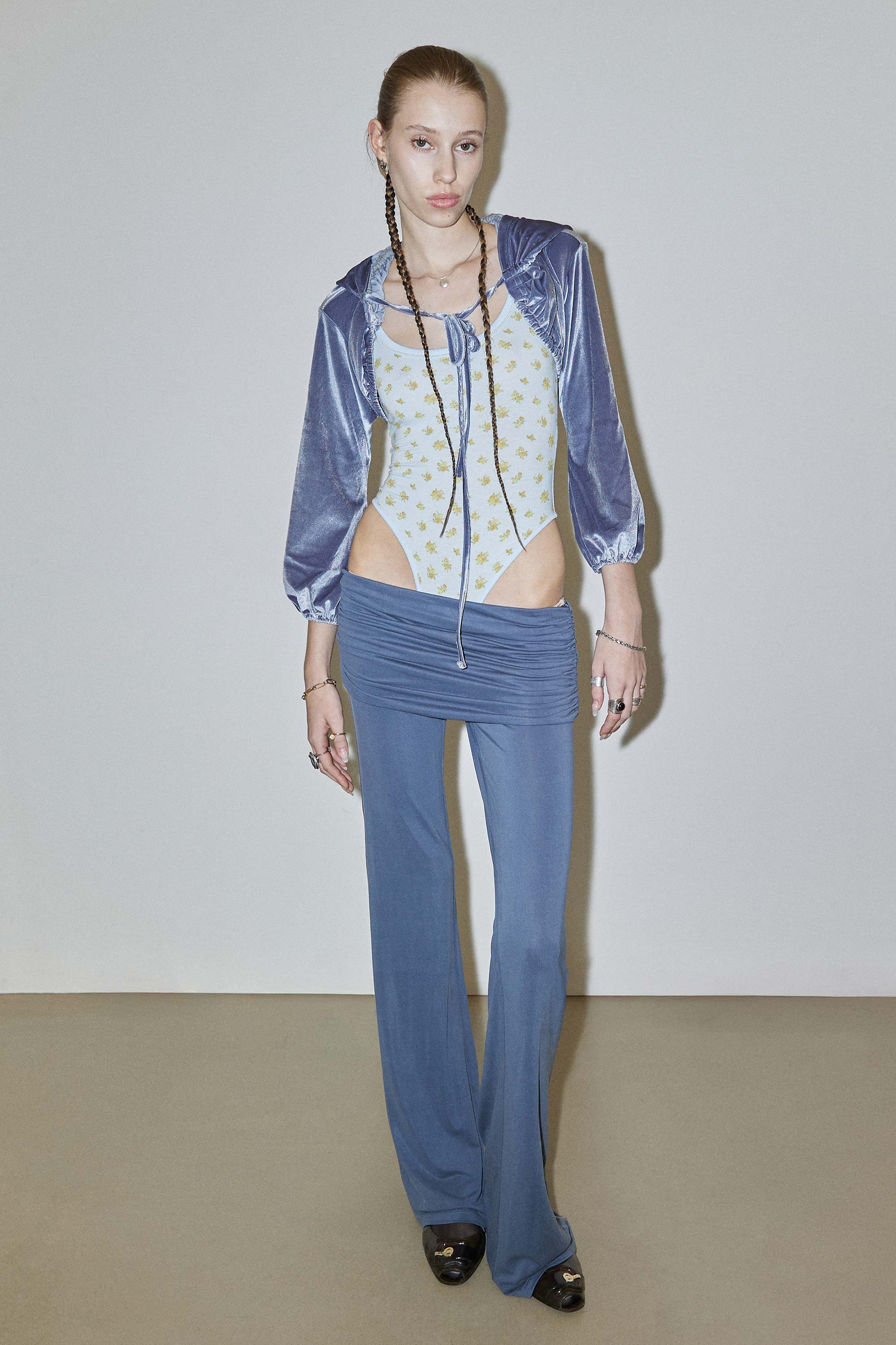 Jersey Lowrise Track Pants Navy - Image 4
