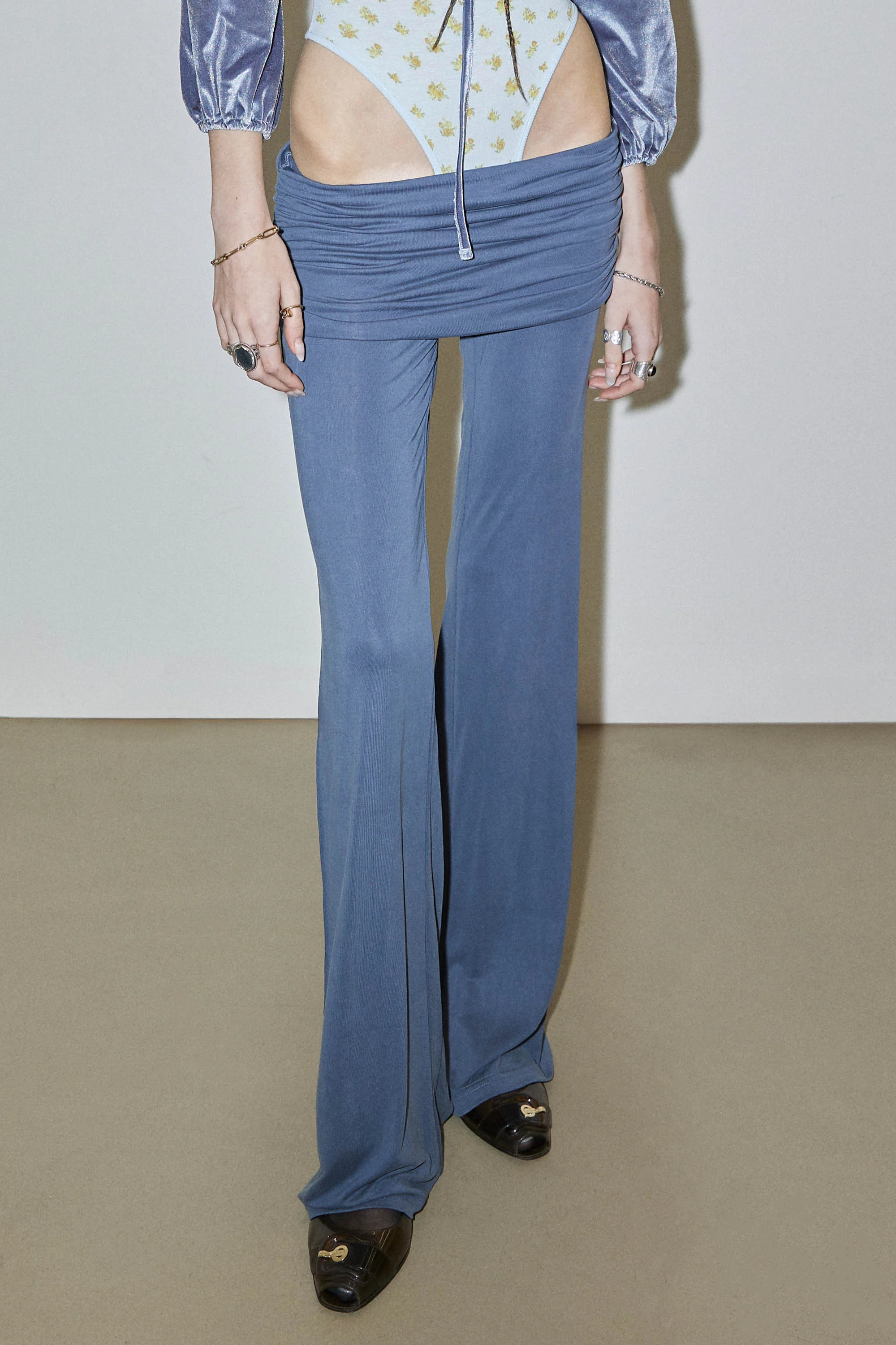 Jersey Lowrise Track Pants Navy - Image 5
