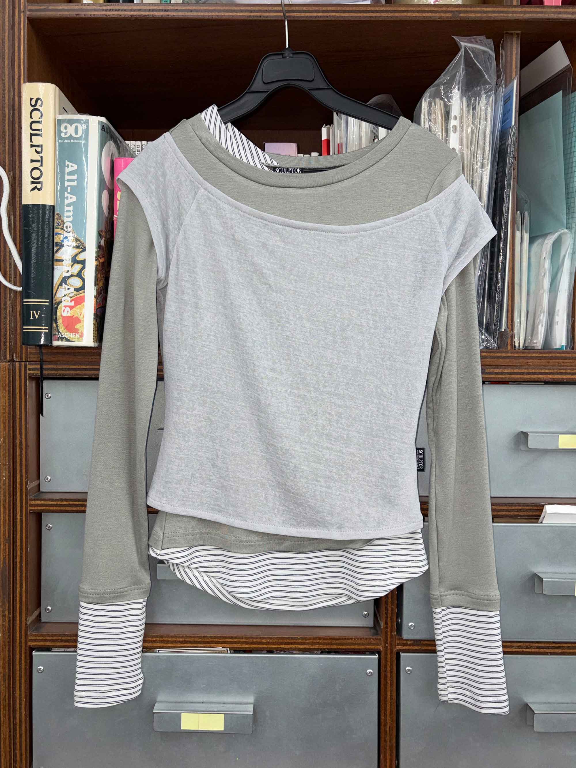 Lazy Layered Tee Gray - Image 6