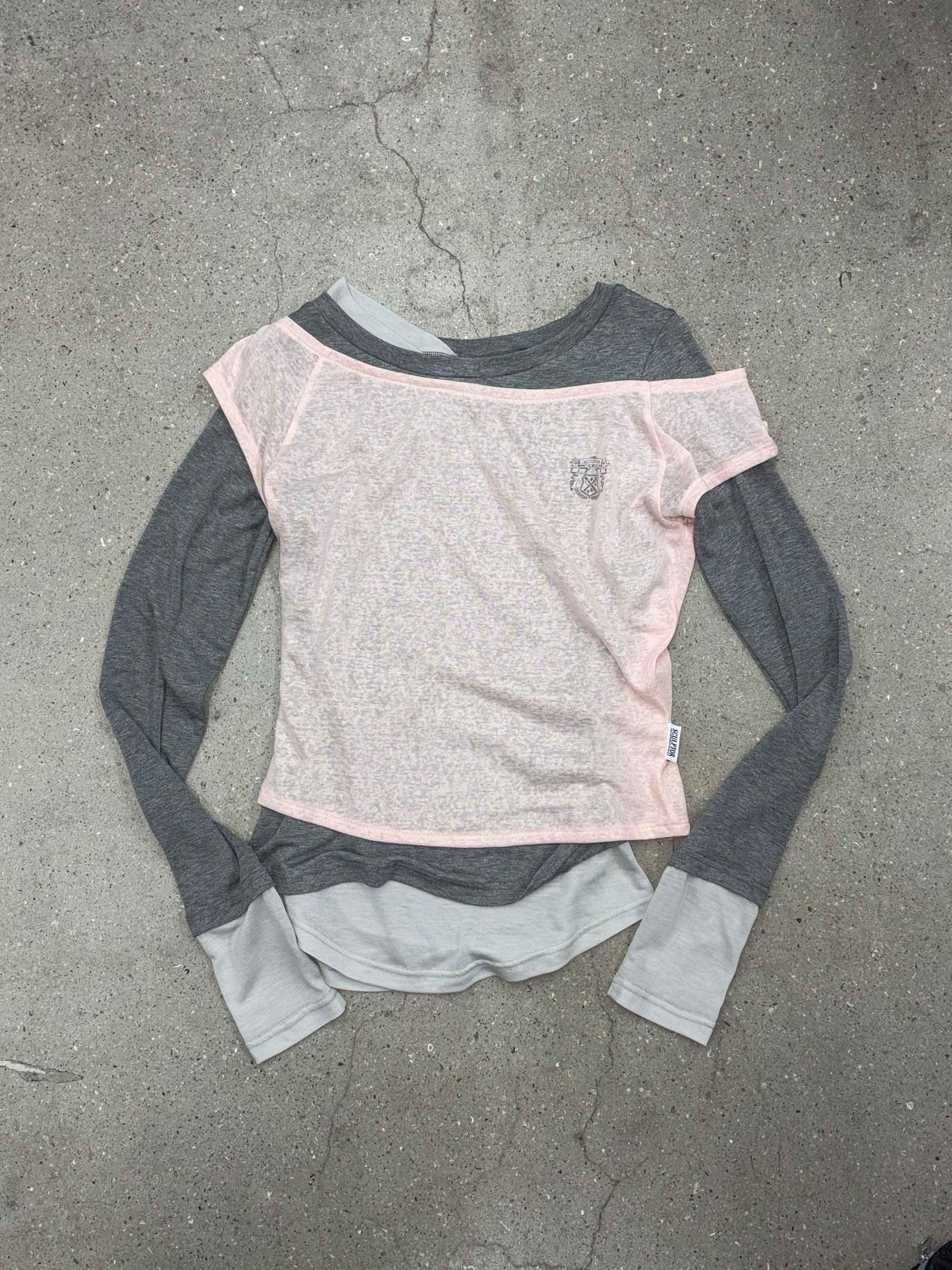Lazy Layered Tee Pale Pink - Image 5