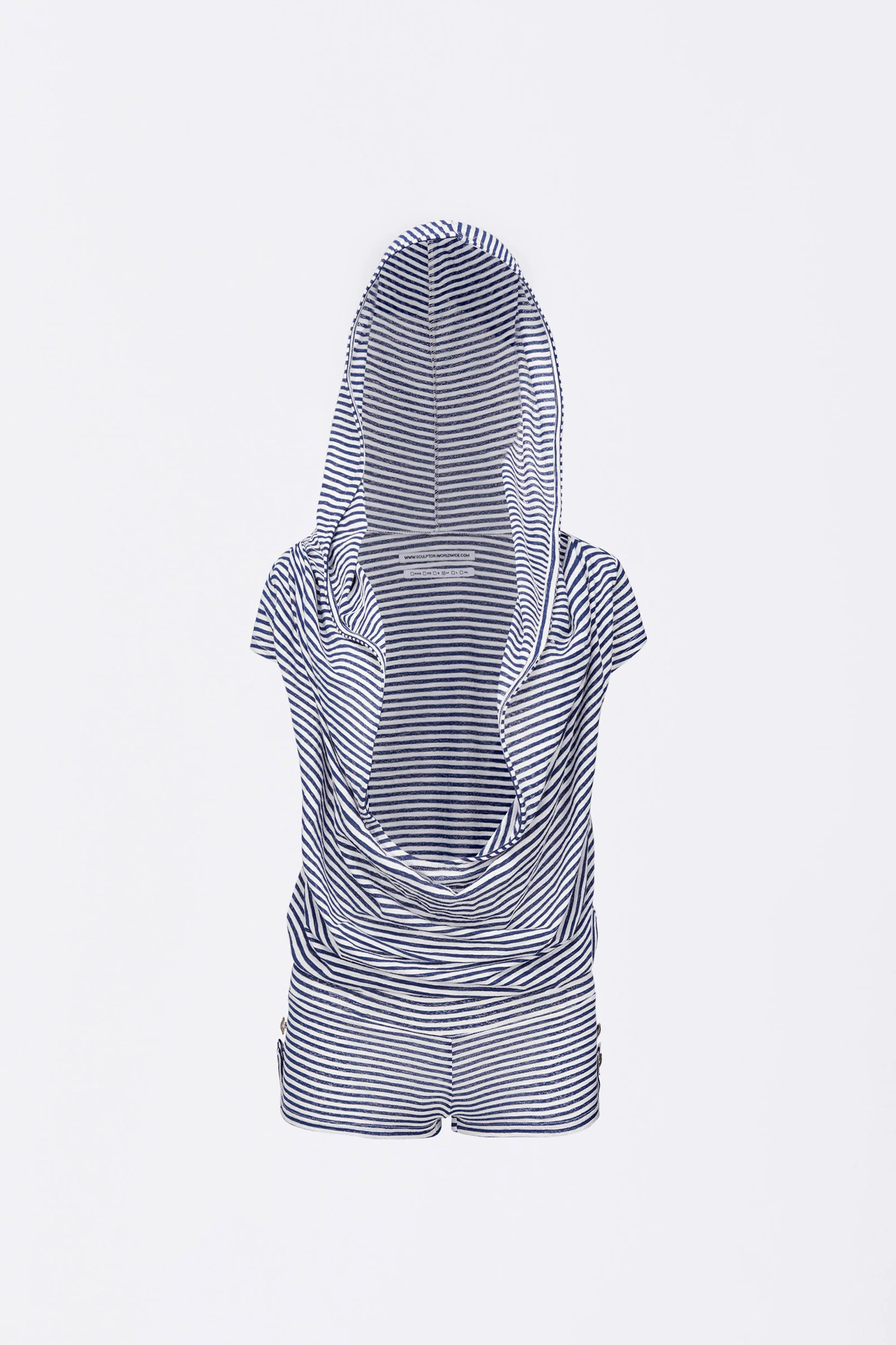 Marine Draped Romper Navy - Image 5
