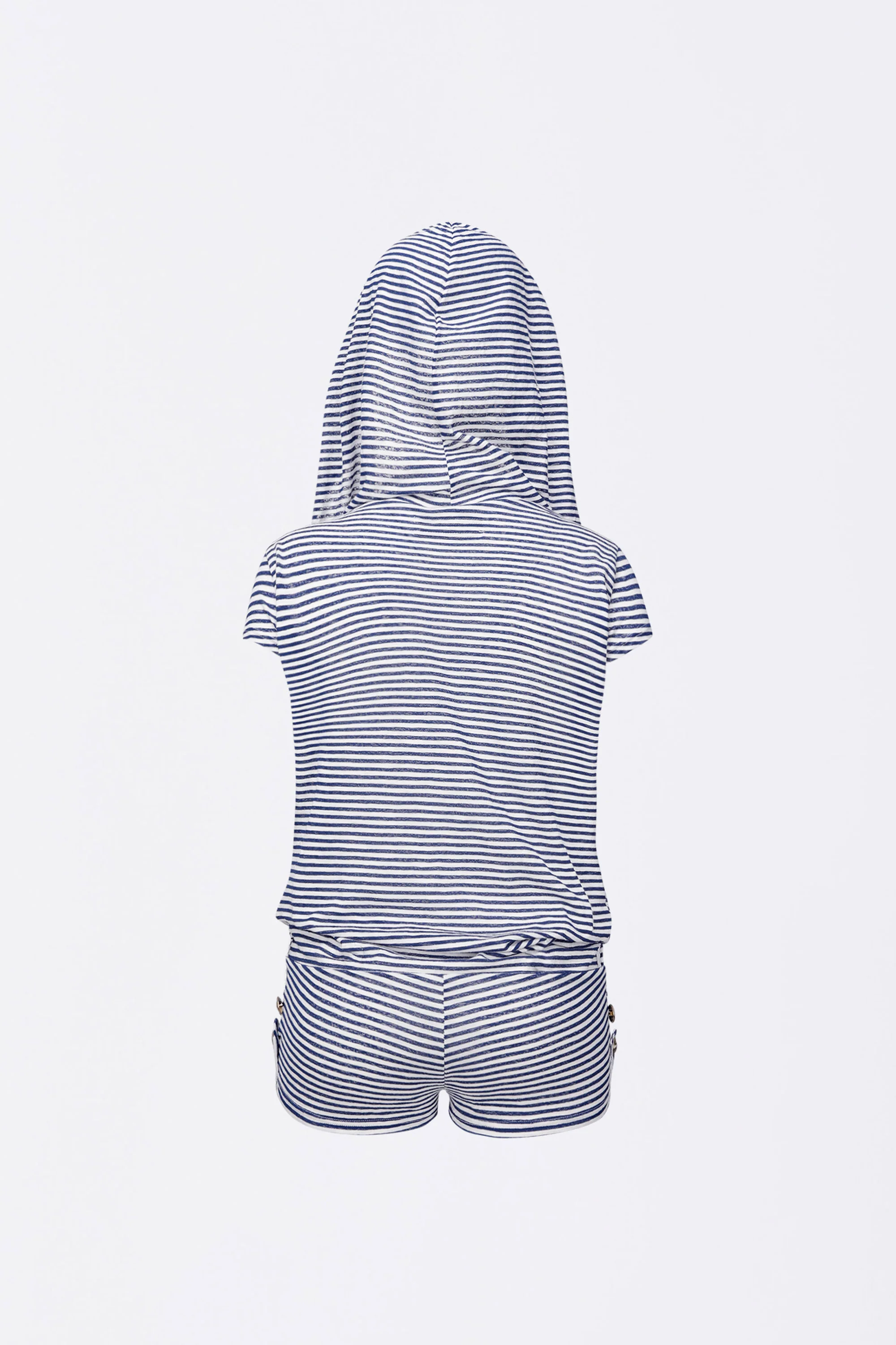 Marine Draped Romper Navy - Image 6