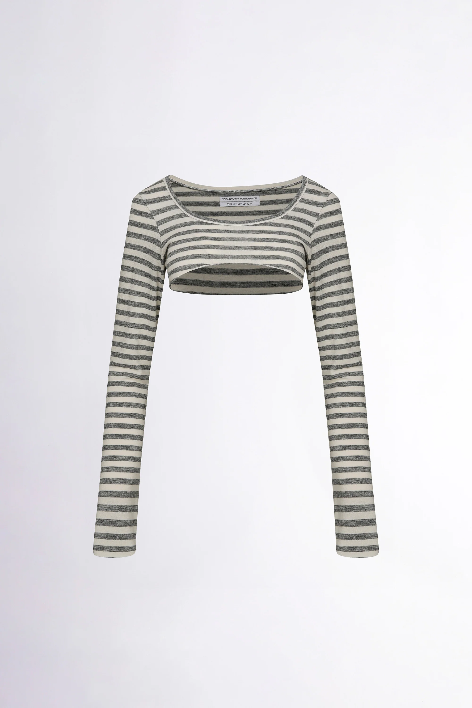 Micro Underboob Tee Stripe - Image 6