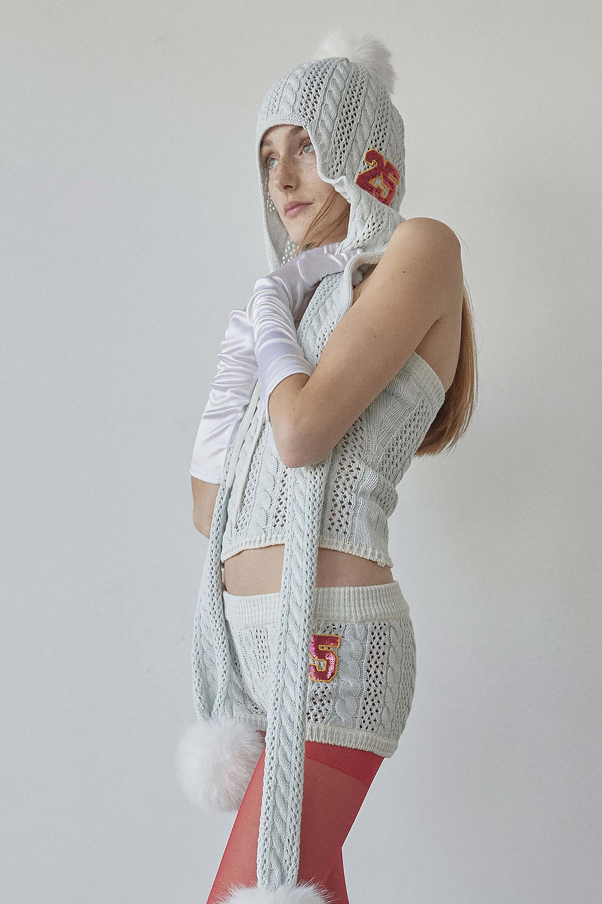 Naughty Girl Santa Beanie Blue - Image 3
