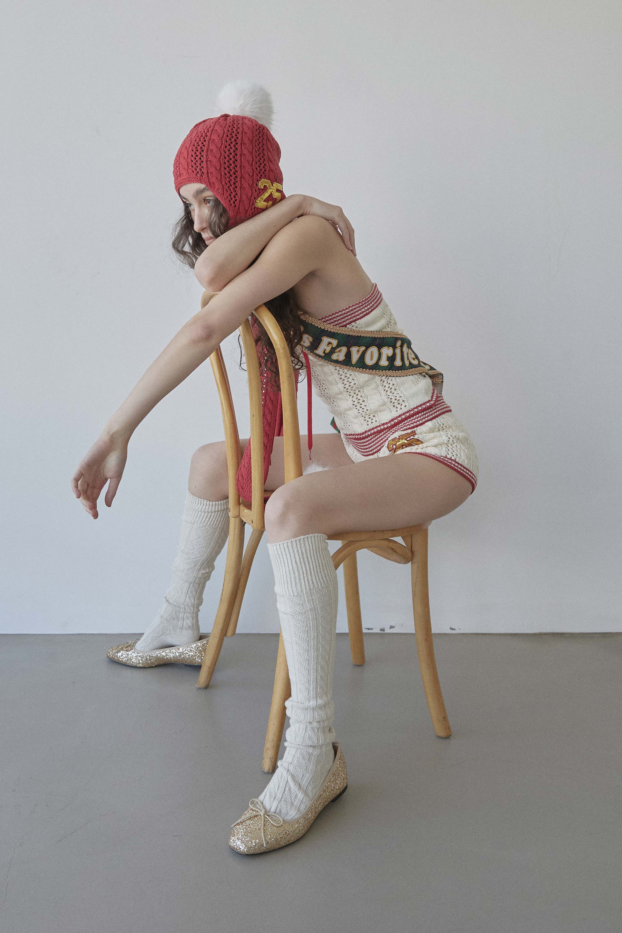 Naughty Girl Santa Beanie Red - Image 3