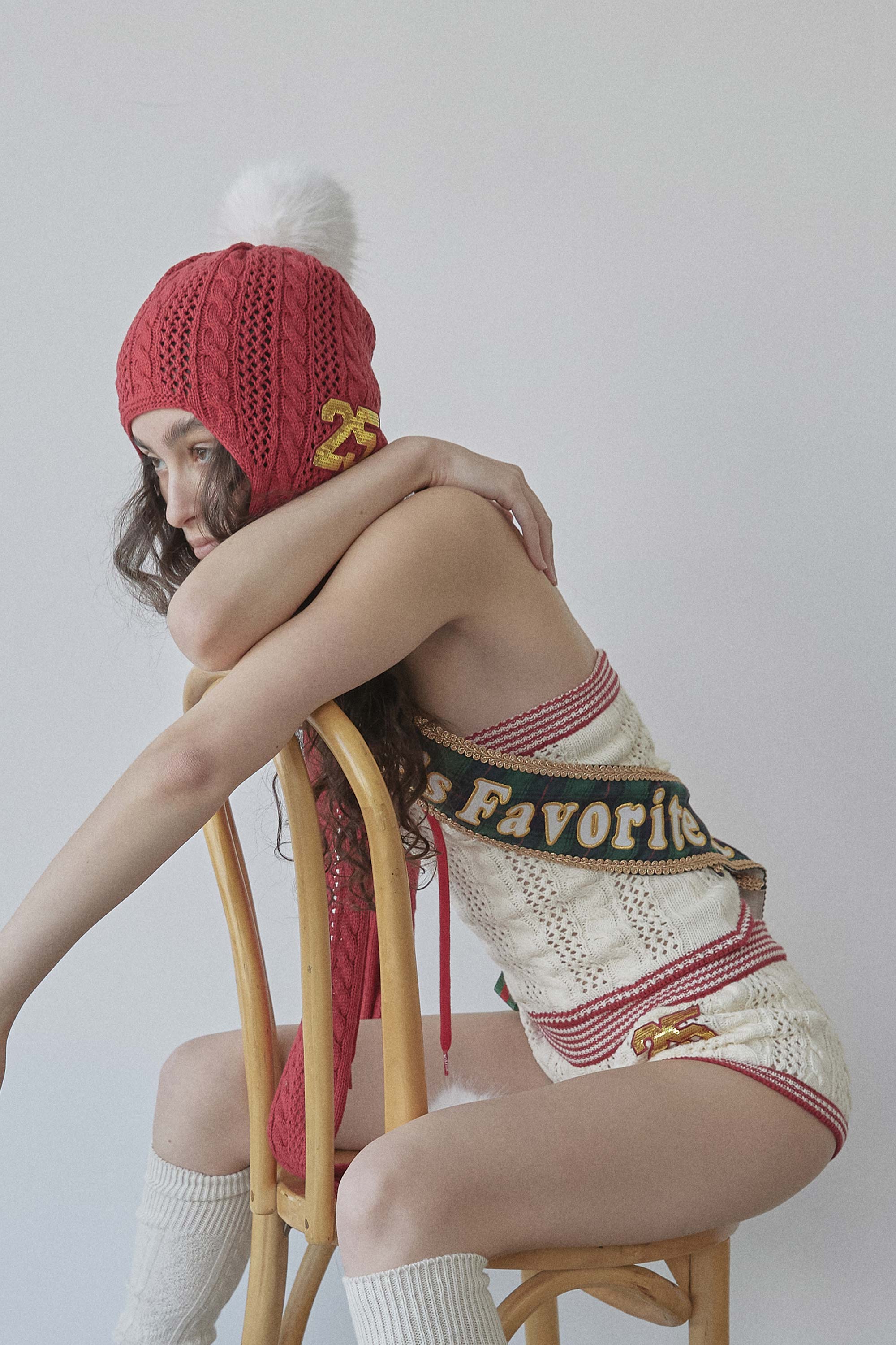 Naughty Girl Santa Beanie Red - Image 4