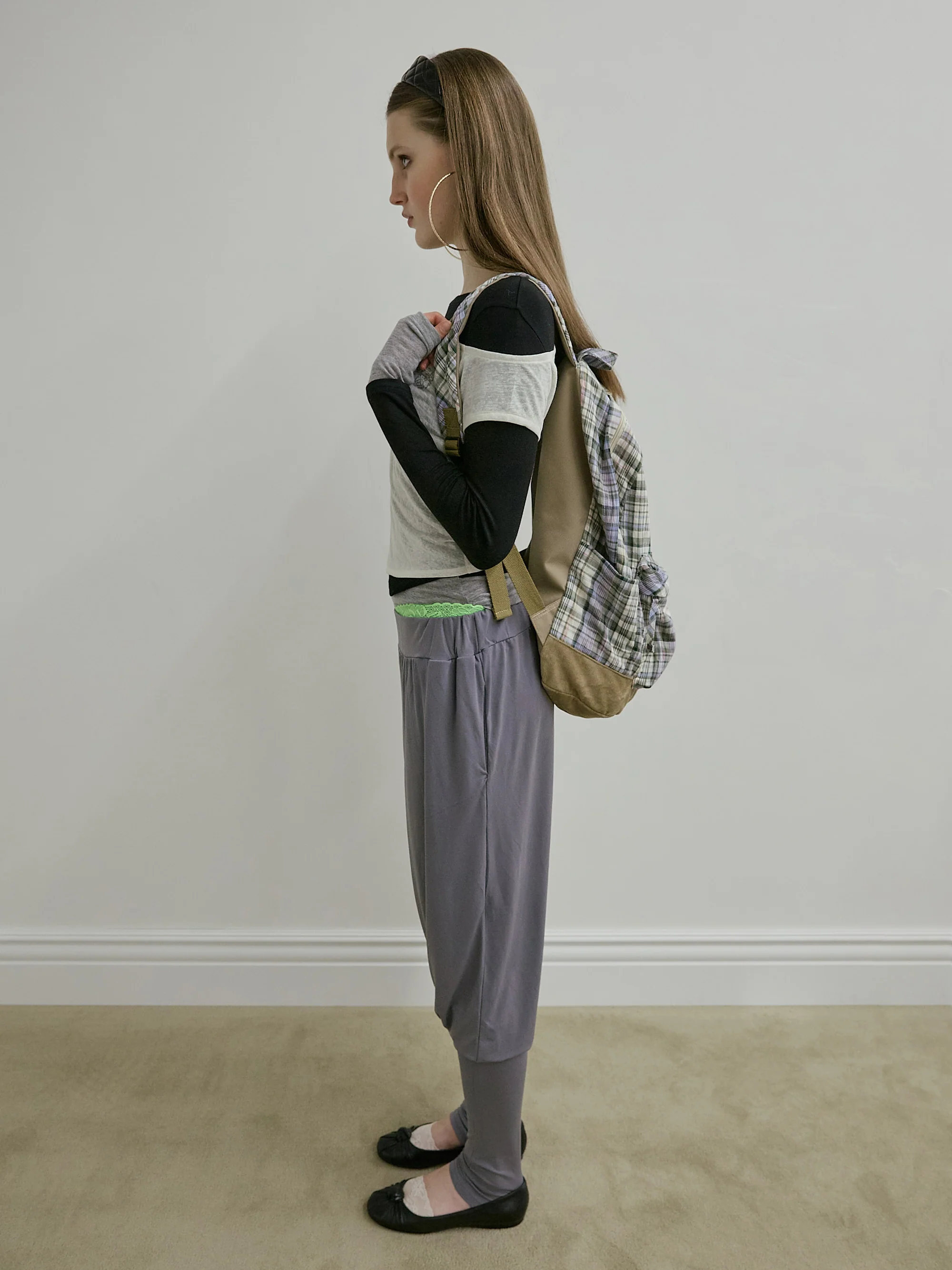 Plaid Backpack Sage Check - Image 3