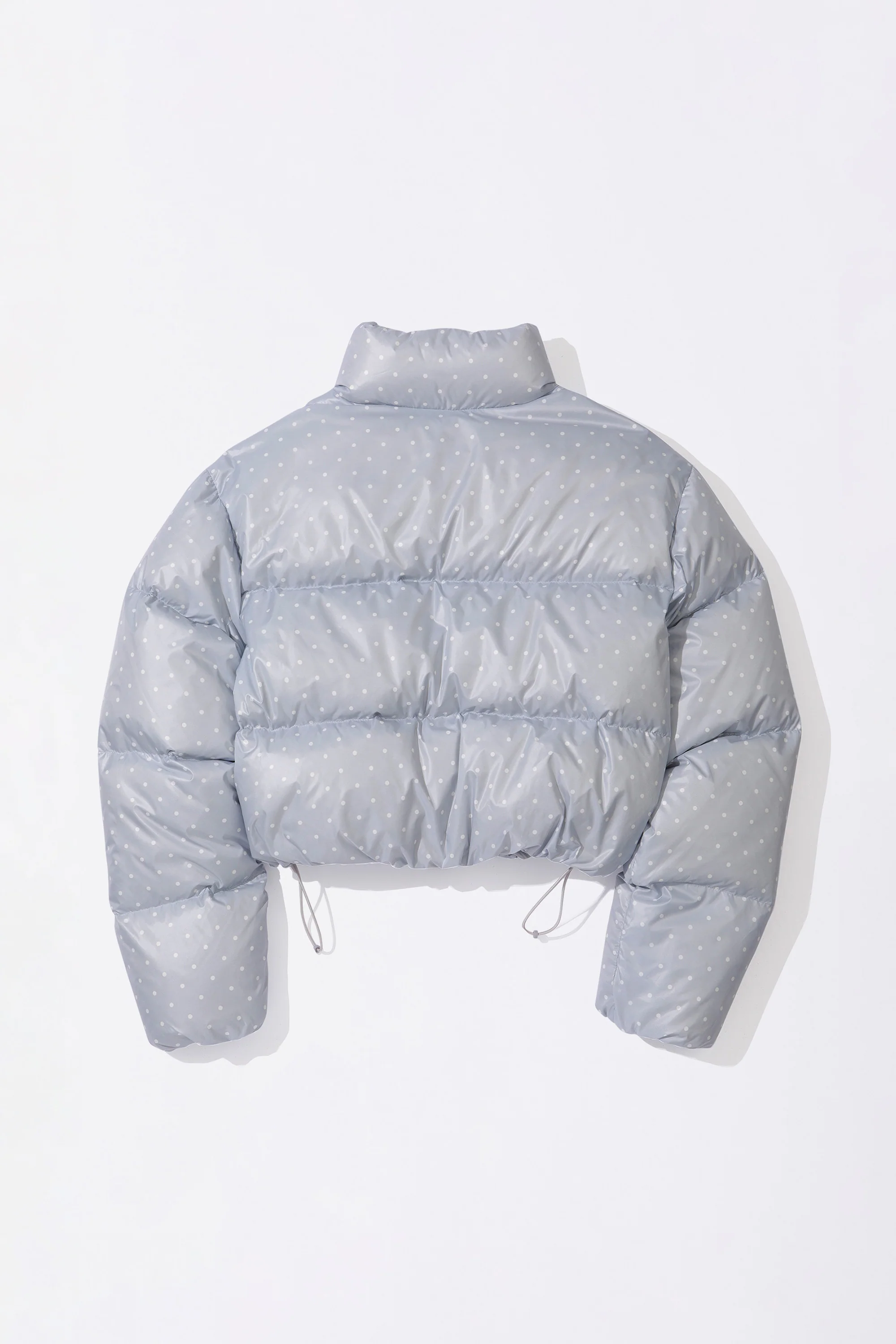 Polka Cropped Puffer Down Baby Blue - Image 7