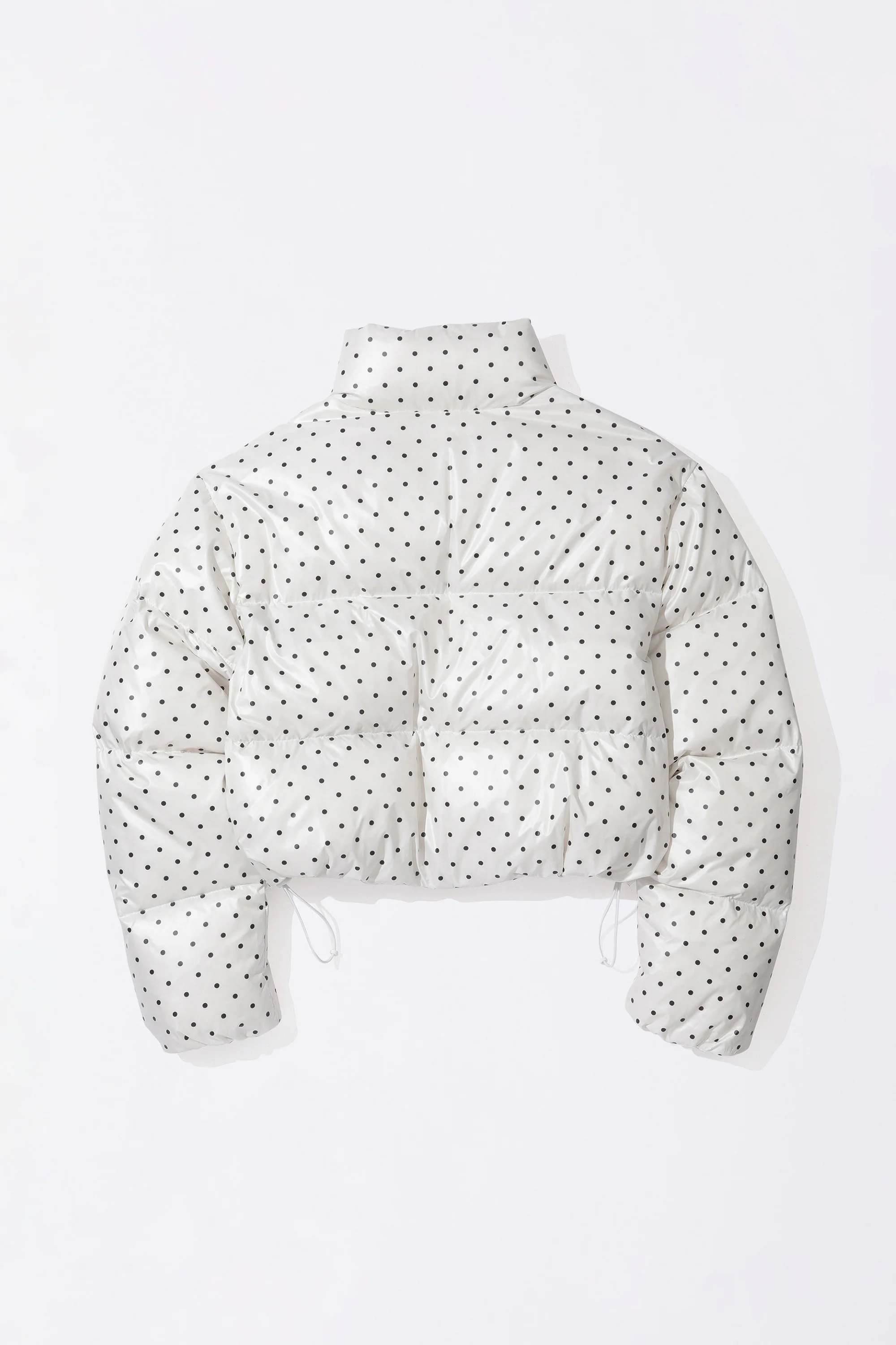 Polka Cropped Puffer Down Ivory - Image 6