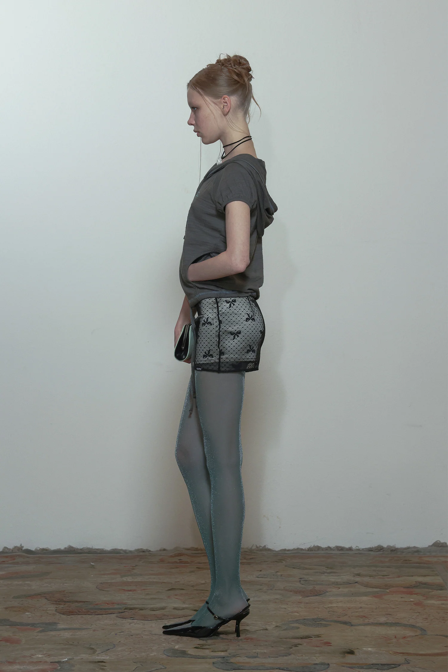 Raglan Hoodie Tee Charcoal - Image 3