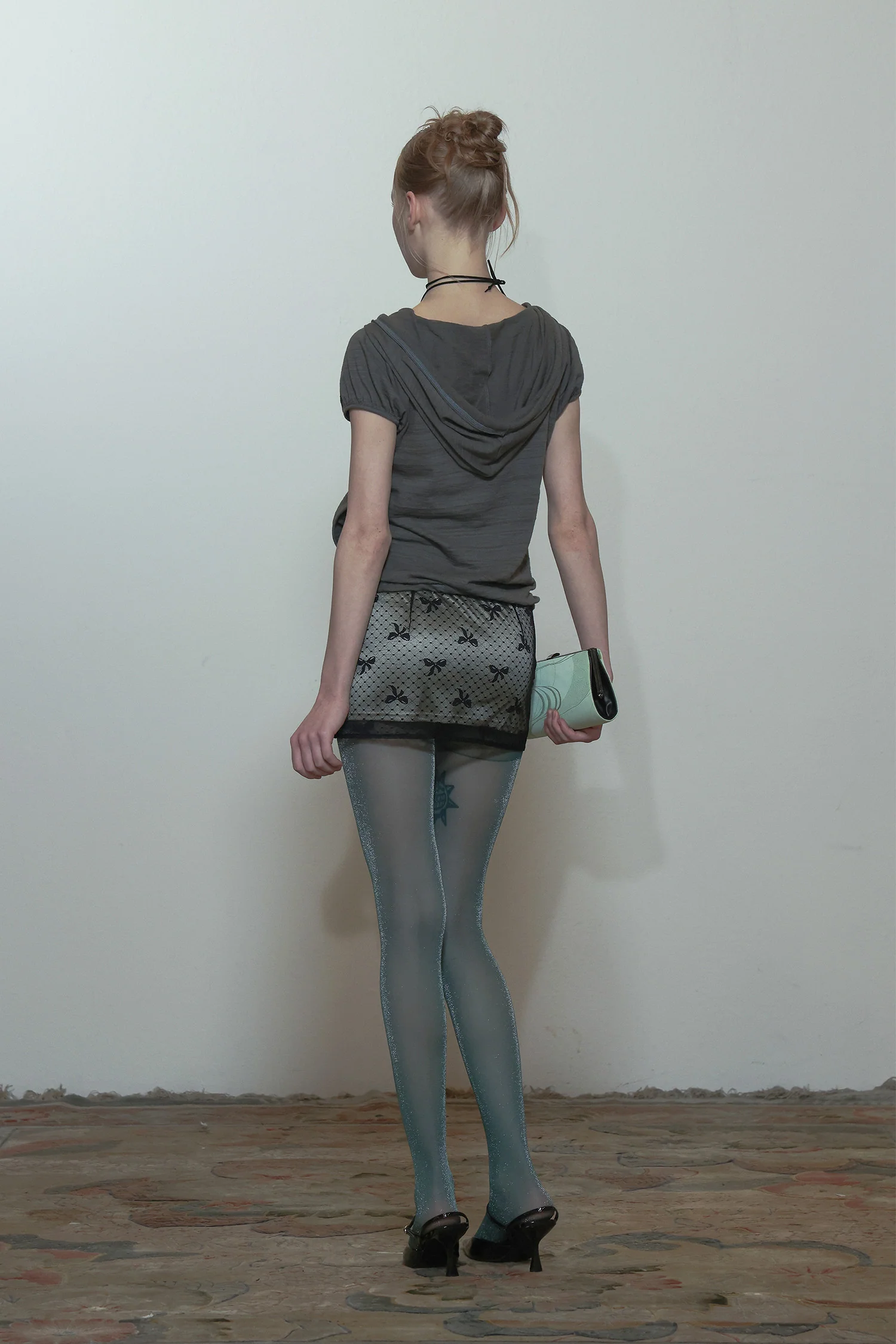 Raglan Hoodie Tee Charcoal - Image 4