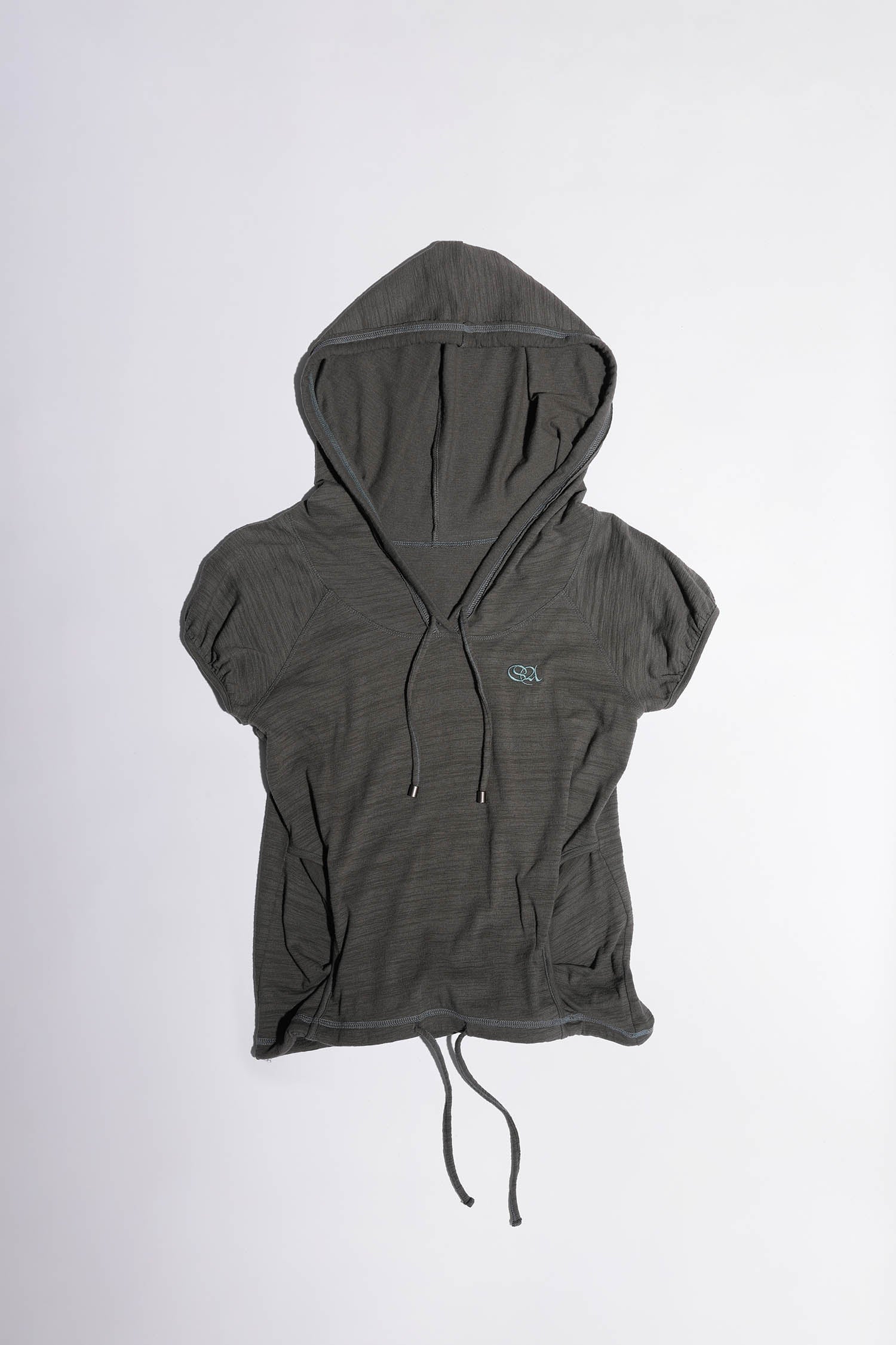 Raglan Hoodie Tee Charcoal - Image 5