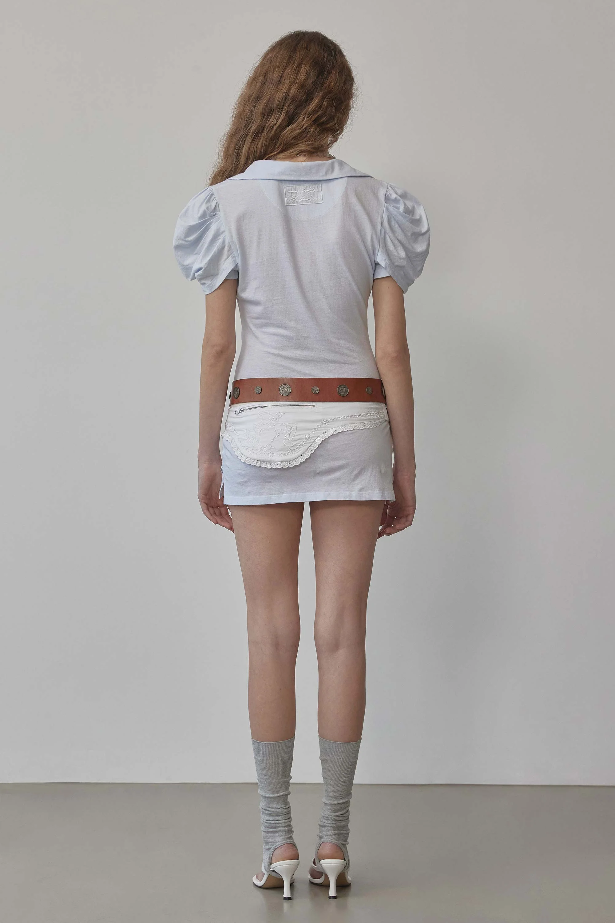 Shirring Tennis Dress Baby Blue - Image 4