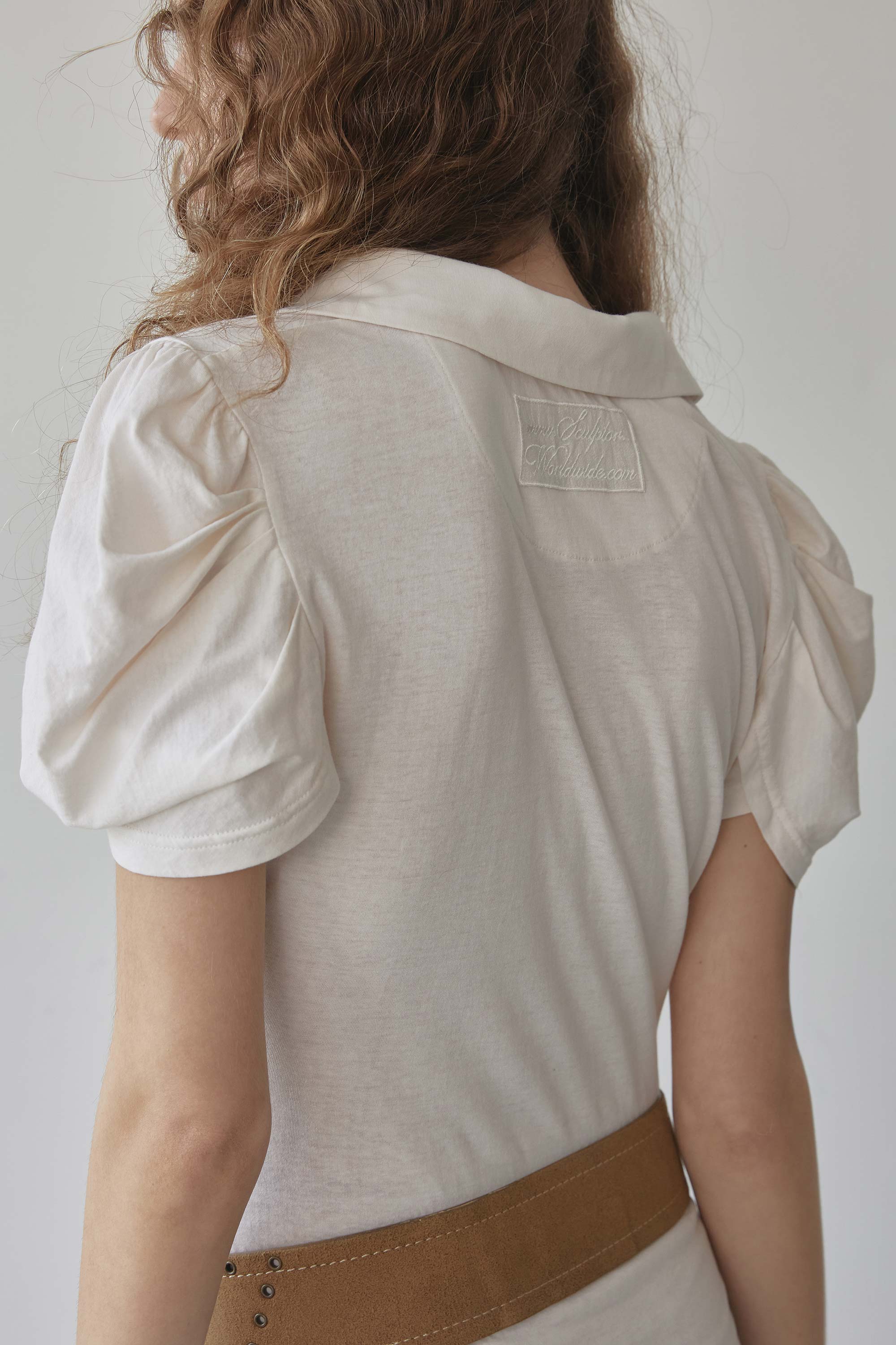 Shirring Tennis Dress Dirty White - Image 5