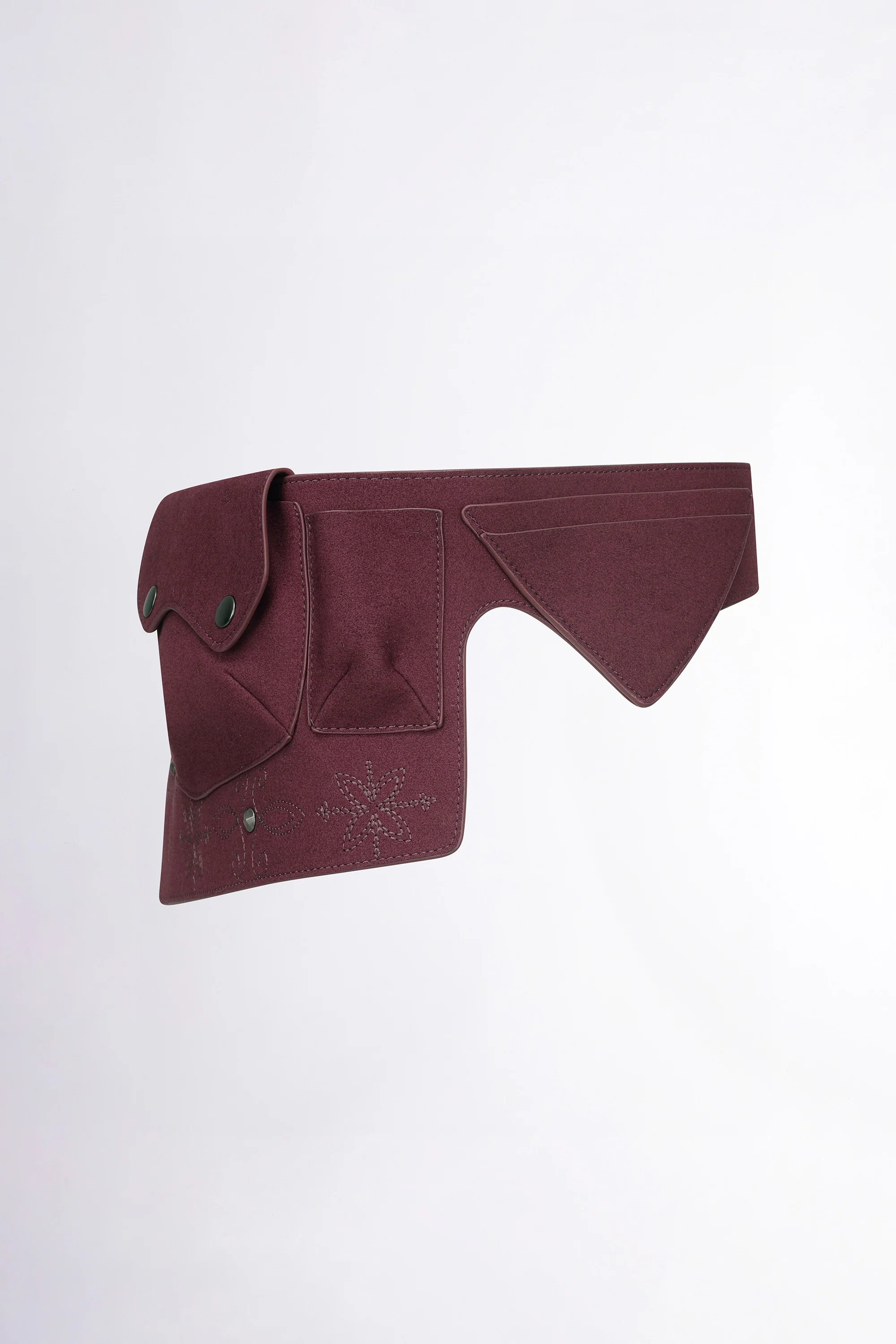 Western Faux Suede Belt Bag Deep Purple - Image 5